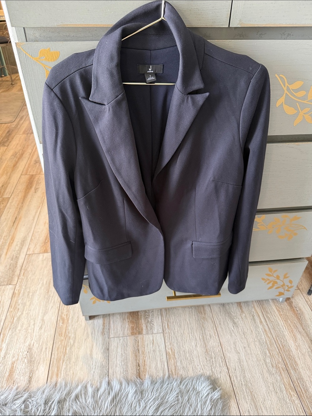Jason Wu Navy Single-Button Notch Lapel Blazer